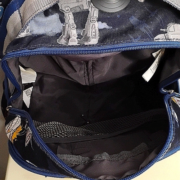 Star Wars x Pottery Barn Kids Blue Grey Rolling Backpack Bookbag 20" Hi Preloved - Picture 10 of 11
